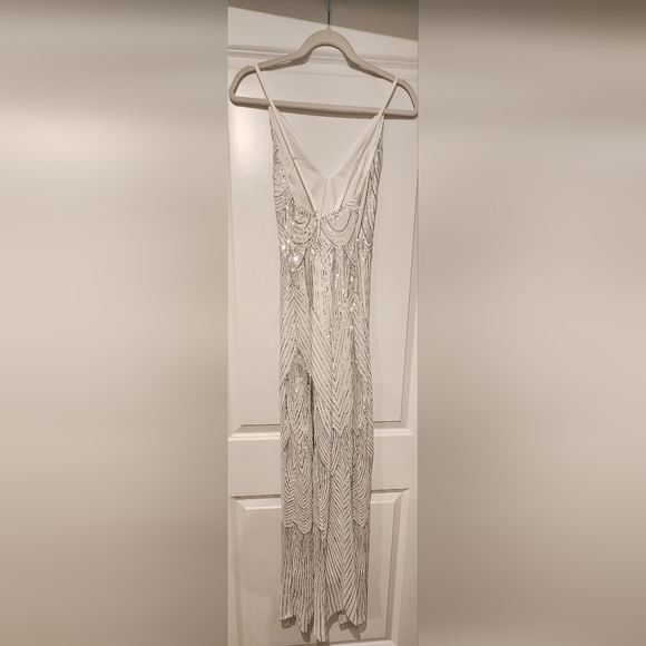 NWOT Sequined Backless Evening Gown - Picture 5 of 5